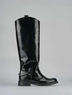 Clearance Stivali tacco 2cm pelle Donna Stivali Tacco Basso