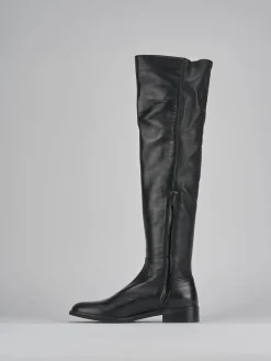 New Stivali tacco 2cm pelle Donna Stivali Tacco Basso