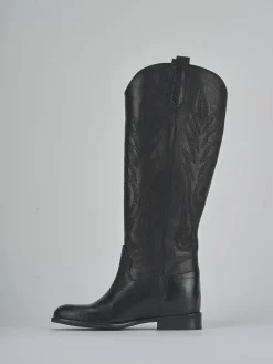 Online Stivali tacco 2cm pelle Donna Stivali Tacco Basso