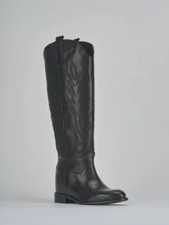 Online Stivali tacco 2cm pelle Donna Stivali Tacco Basso