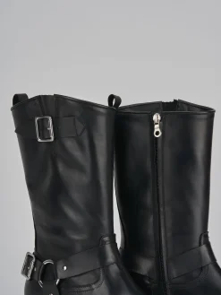 Clearance Stivali tacco 2cm pelle Donna Stivali Tacco Basso