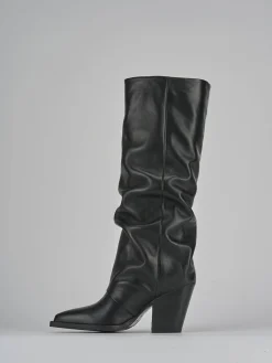 Stivali tacco 9cm pelle Donna Stivali Tacco Alto