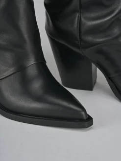 Stivali tacco 9cm pelle Donna Stivali Tacco Alto