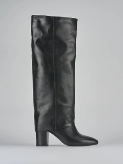 Outlet Stivali tacco 7cm pelle Donna Stivali Tacco Alto