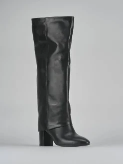 Outlet Stivali tacco 7cm pelle Donna Stivali Tacco Alto