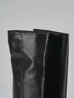 Outlet Stivali tacco 7cm pelle Donna Stivali Tacco Alto