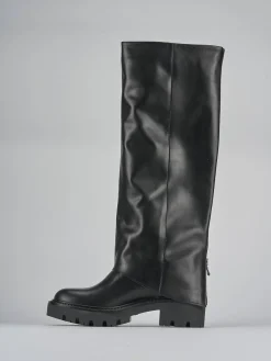 New Stivali tacco 3cm pelle Donna Stivali Tacco Basso