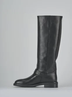 Online Stivali tacco 2cm pelle Donna Stivali Tacco Basso