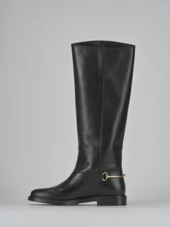 Sale Stivali tacco 2cm pelle Donna Stivali Tacco Basso