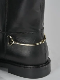 Sale Stivali tacco 2cm pelle Donna Stivali Tacco Basso