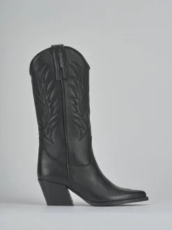 Stivali tacco 5cm pelle Donna Stivali Tacco Alto