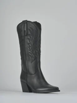 Stivali tacco 5cm pelle Donna Stivali Tacco Alto