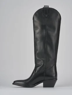 Stivali tacco 4cm pelle Donna Stivali Tacco Basso