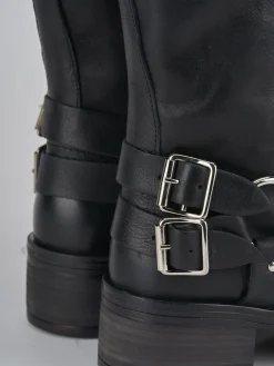 Clearance Stivali tacco 4cm pelle Donna Stivali Tacco Basso