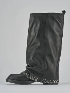 Clearance Stivali tacco 3cm pelle Donna Stivali Tacco Basso