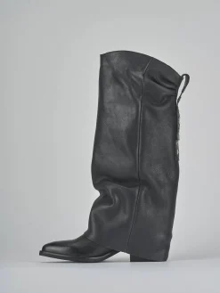 Hot Stivali tacco 4cm pelle Donna Stivali Tacco Basso