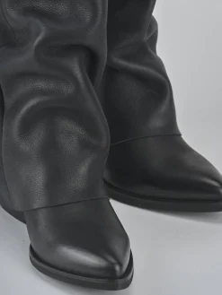 Hot Stivali tacco 4cm pelle Donna Stivali Tacco Basso