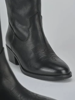 Hot Stivali tacco 4cm pelle Donna Stivali Tacco Basso