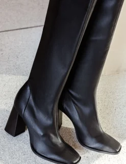 Stivali tacco 9cm pelle Donna Stivali Tacco Alto