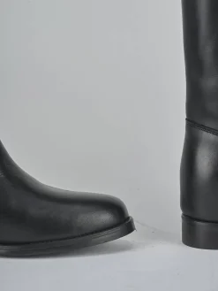 New Stivali tacco 2cm pelle Donna Stivali Tacco Basso