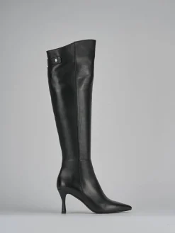 Outlet Stivali tacco 5cm pelle Donna Stivali Tacco Alto