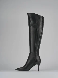 Outlet Stivali tacco 5cm pelle Donna Stivali Tacco Alto