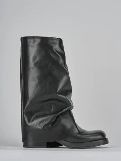 Outlet Stivali tacco 3cm pelle Donna Stivali Tacco Basso