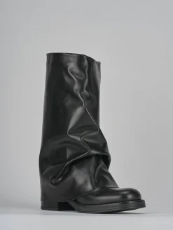 Outlet Stivali tacco 3cm pelle Donna Stivali Tacco Basso