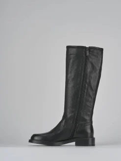 Outlet Stivali tacco 2cm pelle Donna Stivali Tacco Basso