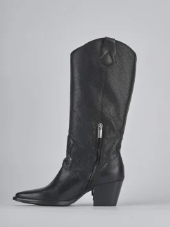 Stivali tacco 6cm pelle Donna Stivali Tacco Alto