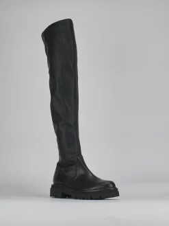 Hot Stivali tacco 2cm pelle Donna Stivali Tacco Basso