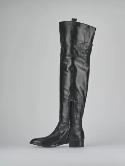 Discount Stivali tacco 3cm pelle Donna Stivali Tacco Basso