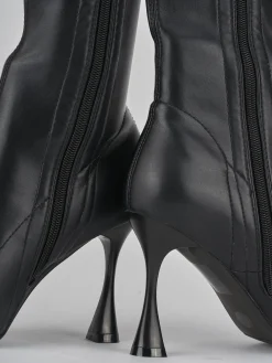 Outlet Stivali tacco 8cm pelle Donna Stivali Tacco Alto