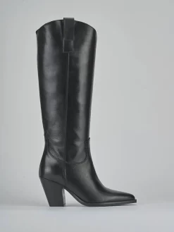 Sale Stivali tacco 8cm pelle Donna Stivali Tacco Alto