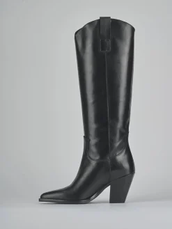 Sale Stivali tacco 8cm pelle Donna Stivali Tacco Alto