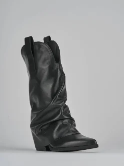 Discount Stivali tacco 5cm pelle Donna Stivali Tacco Alto