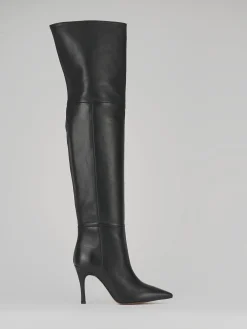 Sale Stivali tacco 9cm pelle Donna Stivali Tacco Alto