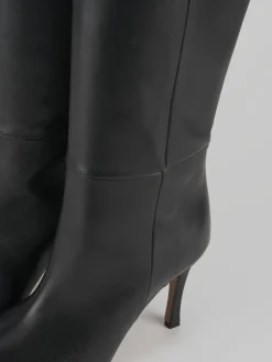 Sale Stivali tacco 9cm pelle Donna Stivali Tacco Alto