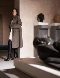 Sale Stivali tacco 9cm pelle Donna Stivali Tacco Alto