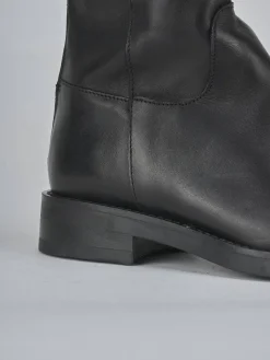 Clearance Stivali tacco 1cm pelle Donna Stivali Tacco Basso