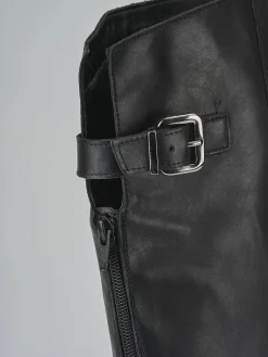 Clearance Stivali tacco 1cm pelle Donna Stivali Tacco Basso