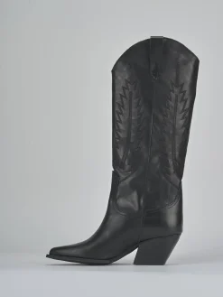 Stivali tacco 6cm pelle Donna Stivali Tacco Alto