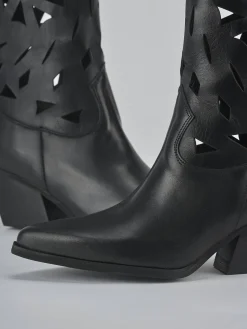 Stivali tacco 6cm pelle Donna Stivali Tacco Alto