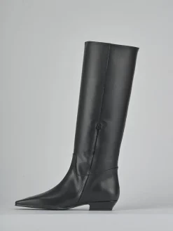 Outlet Stivali tacco 3cm pelle Donna Stivali Tacco Basso