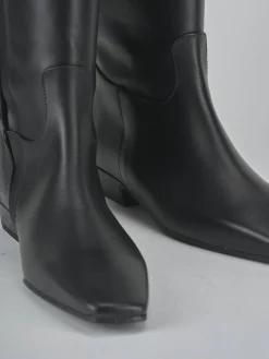 Outlet Stivali tacco 3cm pelle Donna Stivali Tacco Basso