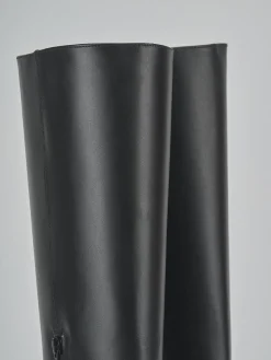 Outlet Stivali tacco 3cm pelle Donna Stivali Tacco Basso