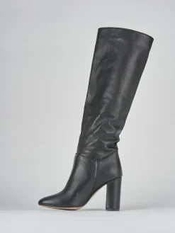 Outlet Stivali tacco 9cm pelle Donna Stivali Tacco Alto