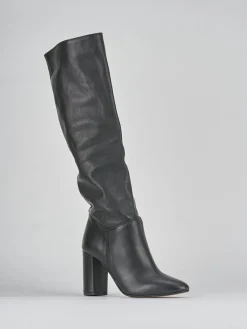 Outlet Stivali tacco 9cm pelle Donna Stivali Tacco Alto