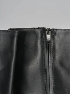 New Stivali tacco 2cm pelle Donna Stivali Tacco Basso