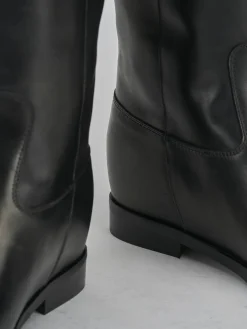 Discount Stivali tacco 2cm pelle Donna Stivali Tacco Basso